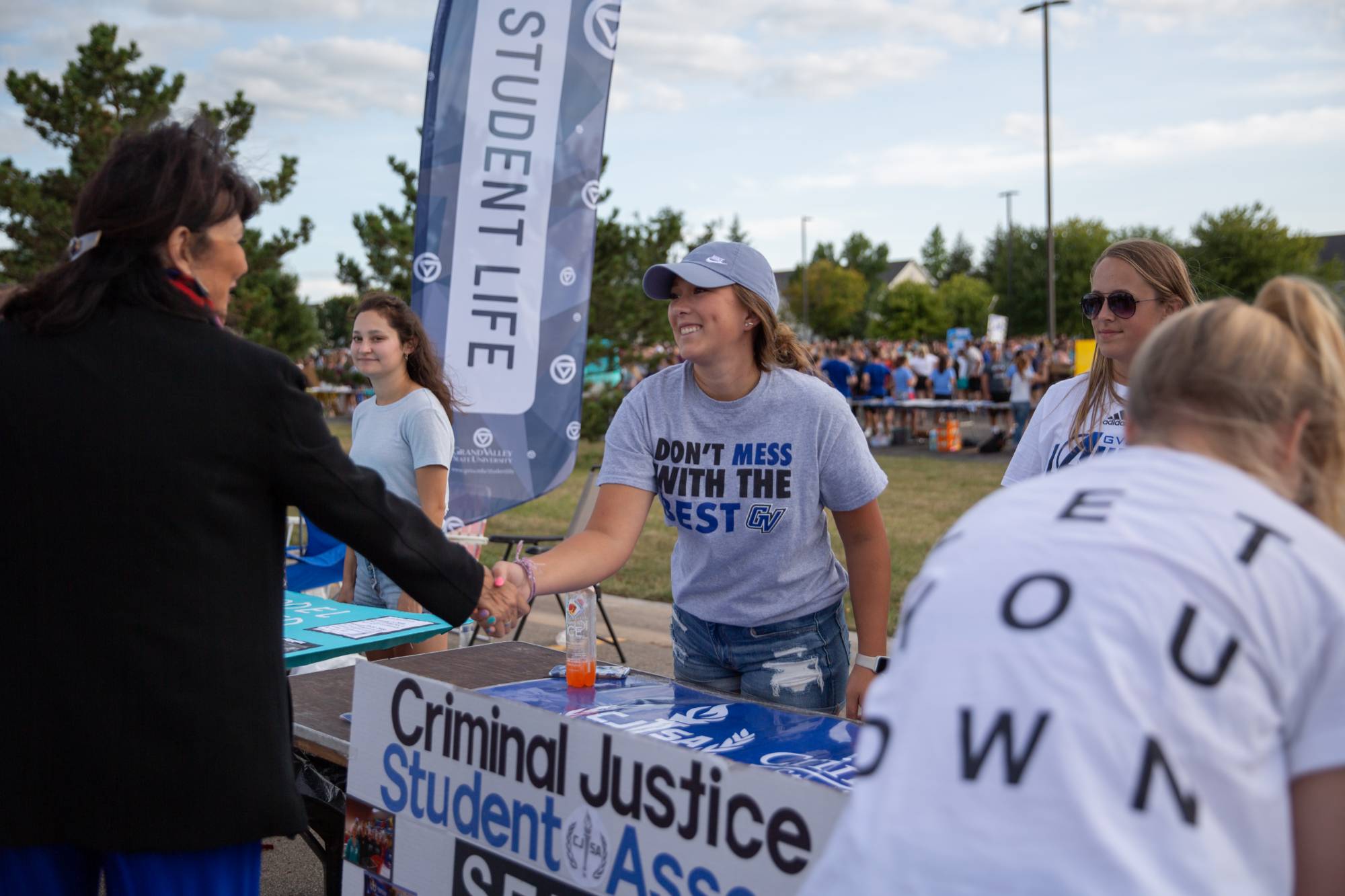 The Criminal Justice Student Association booth at Campus Life Night.